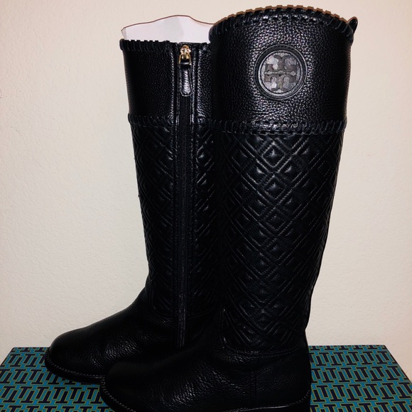 *SOLD* Tory Burch Marion Quilted Riding Boots - Picture 3 of 8